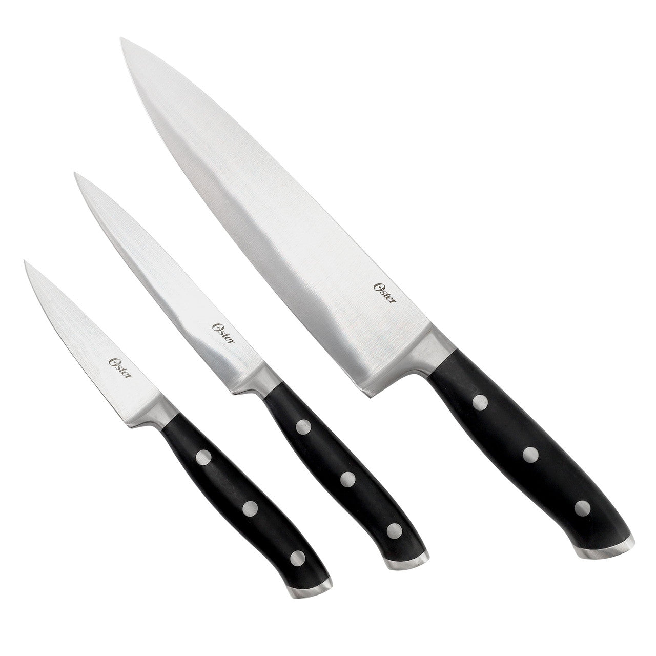 Oster Ginley 3 Piece Stainless Steel Cutlery Set in Black-0