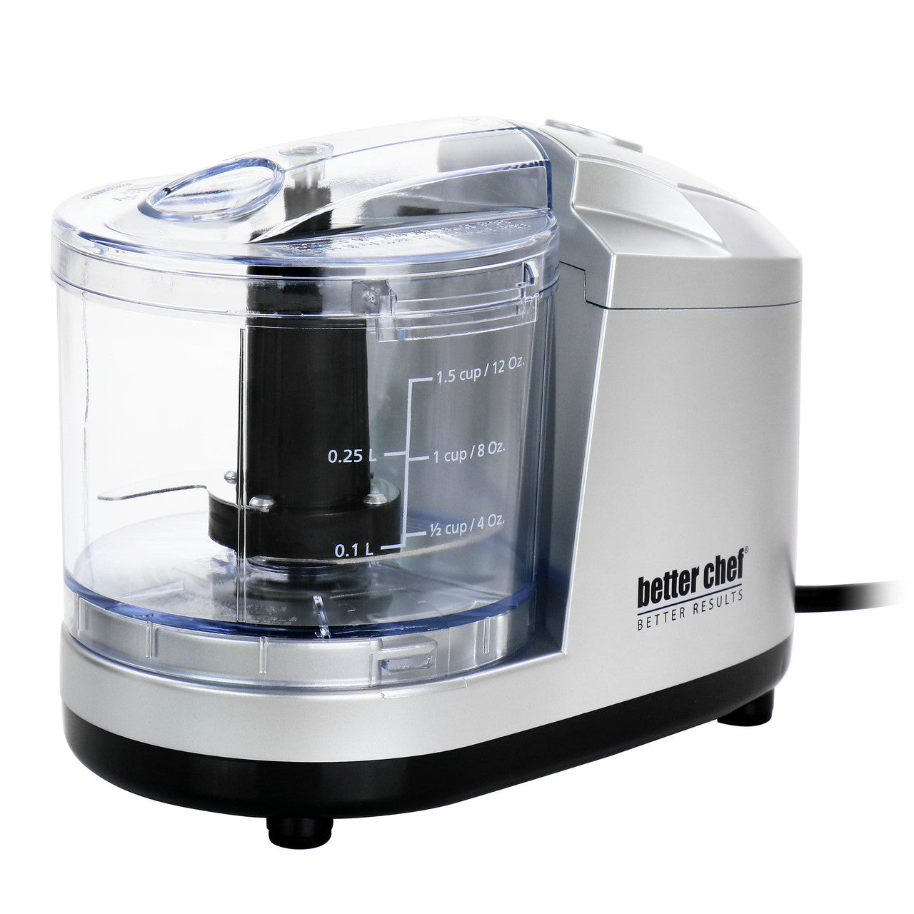 Better Chef 1.5 Cup Safety Lock Compact Chopper in Silver-0